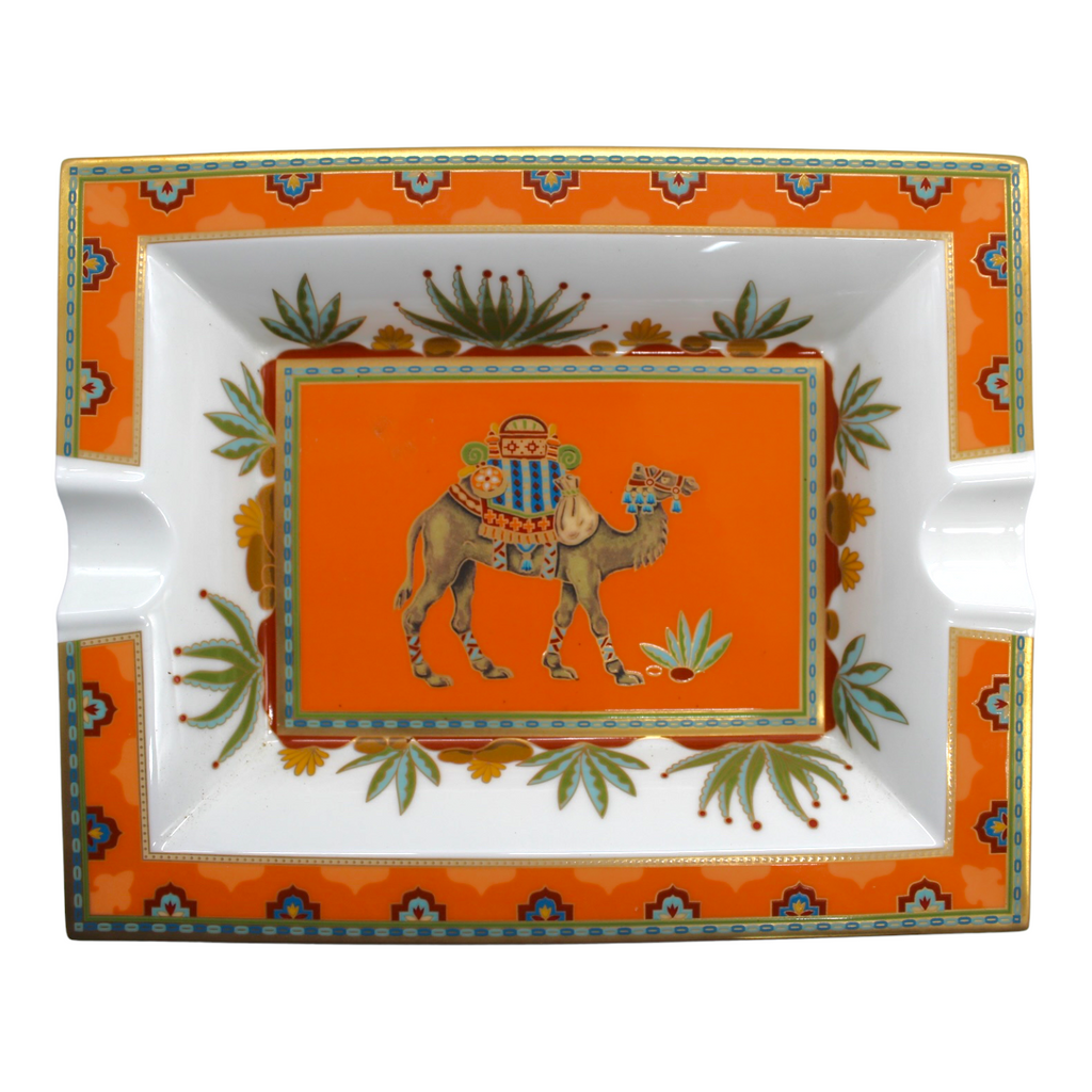 V & B Porcelain Ashtray- Camel Orange