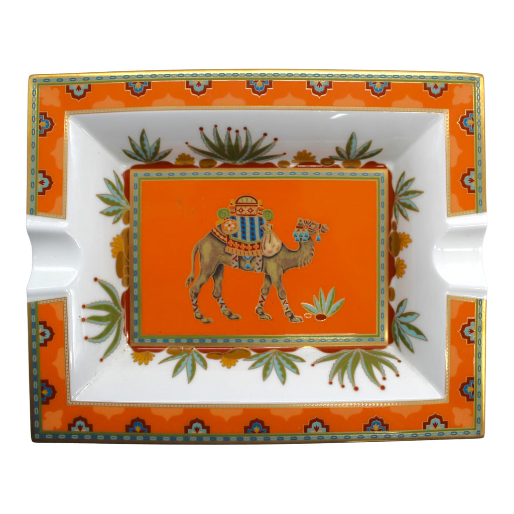 V & B Porcelain Small Ashtray- Orange