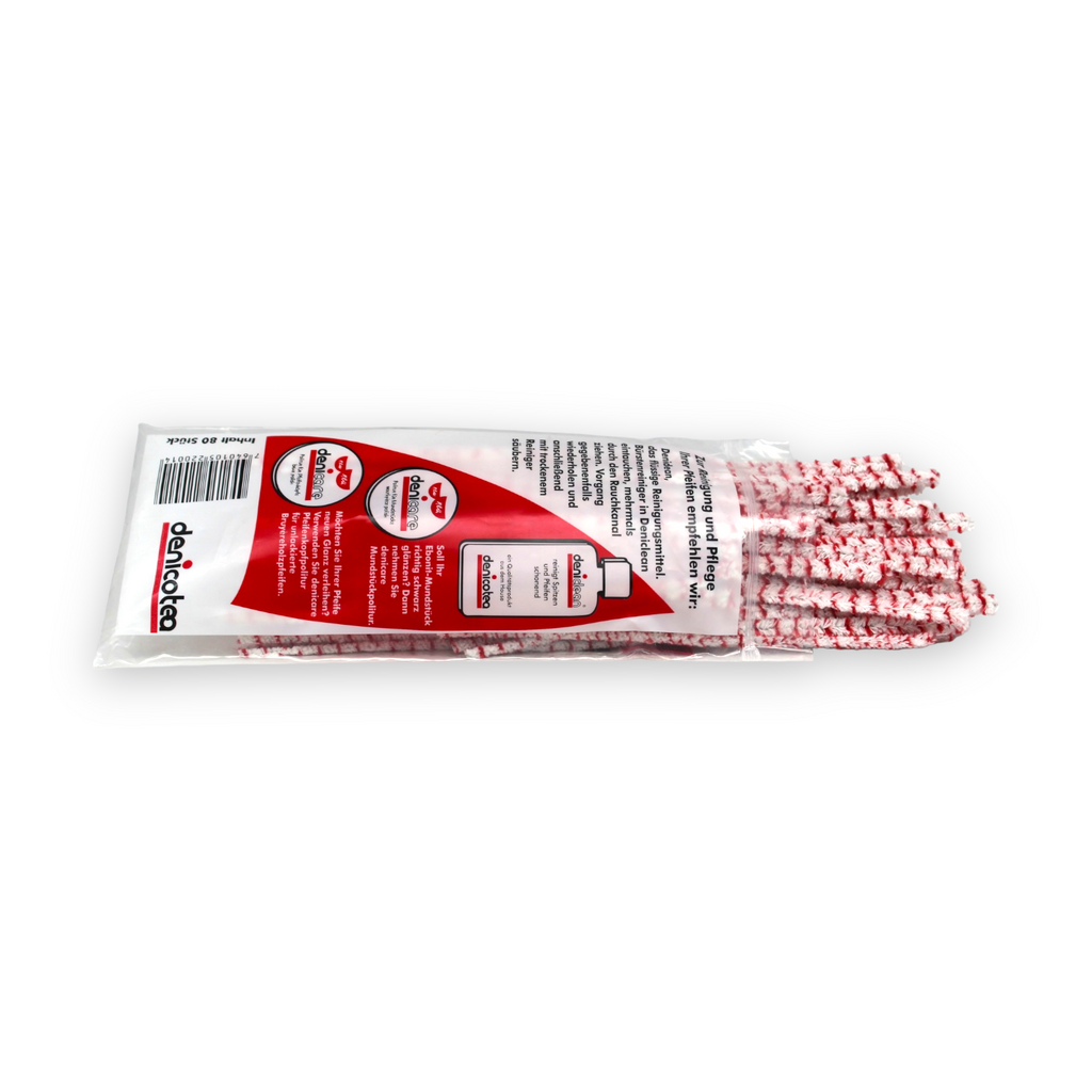 80 lightning red and white strips pipe cleaner